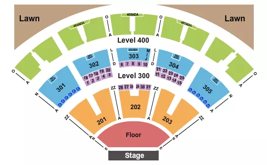 ENDSTAGE FLOOR ADA Seating Map Seating Chart