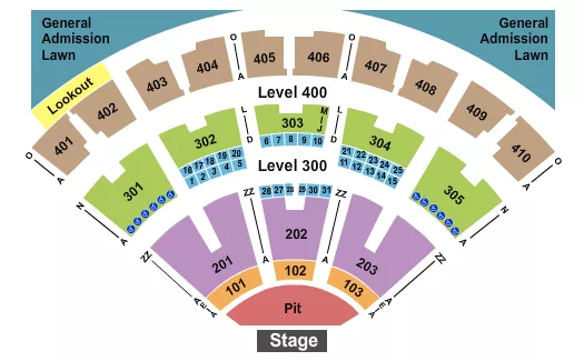 ENDSTAGE GA PIT 3 Seating Map Seating Chart