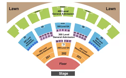 FESTIVAL GA Seating Map Seating Chart