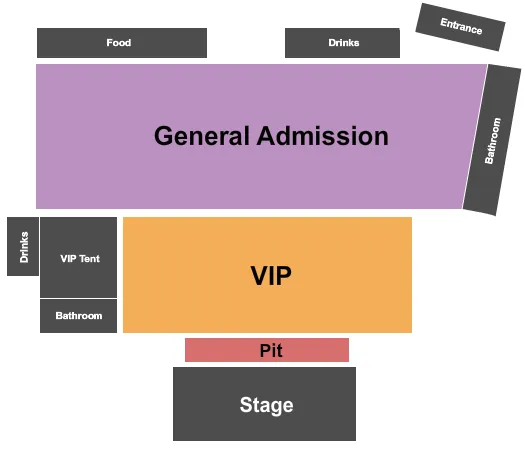 TYGA Seating Map Seating Chart