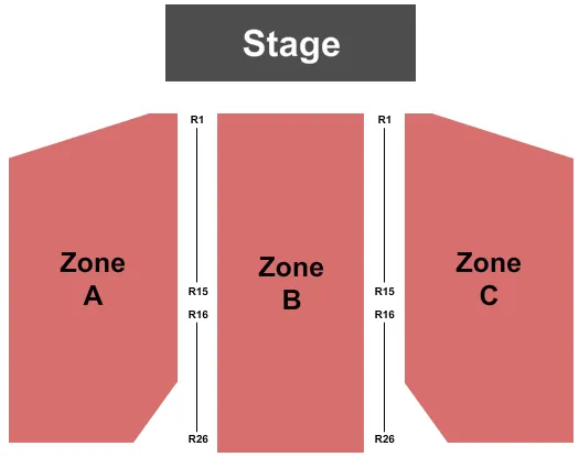 BUFFALO THUNDER RESORT CASINO END STAGE 2 Seating Map Seating Chart
