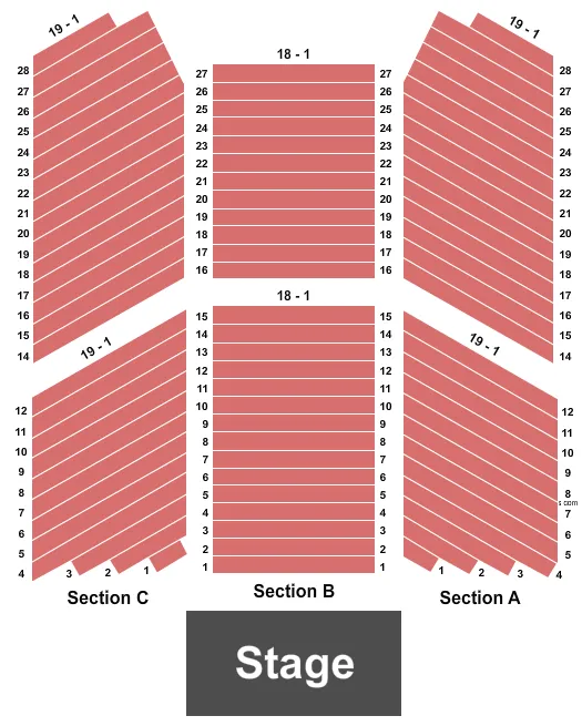 BUFFALO THUNDER RESORT CASINO END STAGE Seating Map Seating Chart
