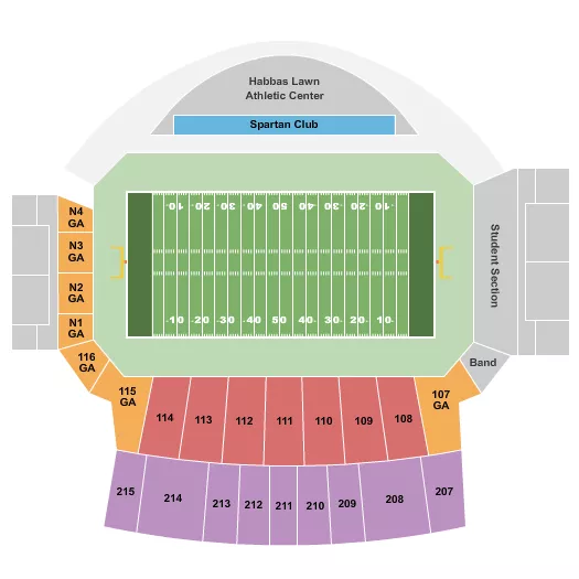 FOOTBALL Seating Map Seating Chart