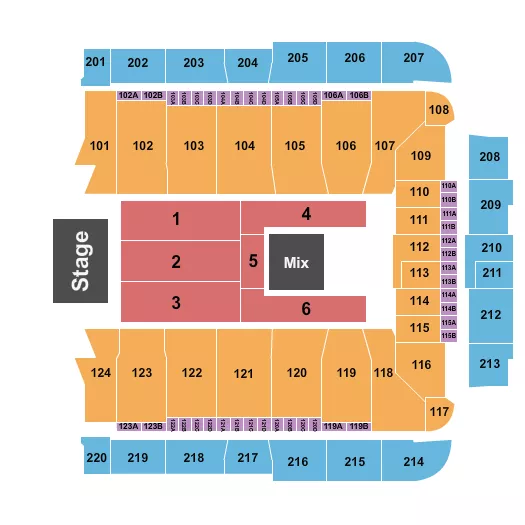 ENDSTAGE 6 Seating Map Seating Chart