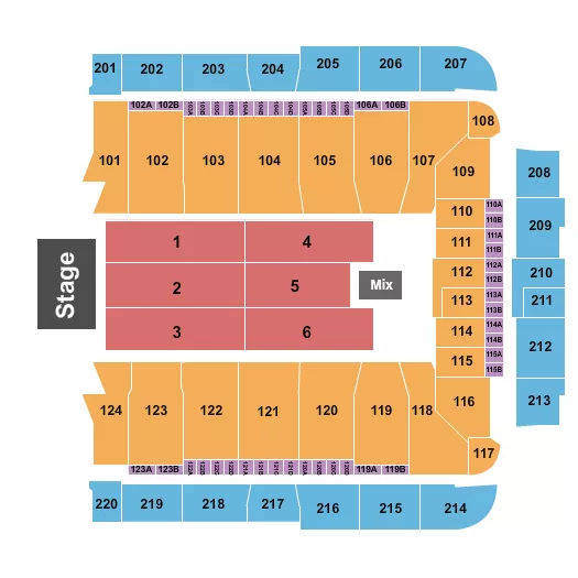 ENDSTAGE 8 Seating Map Seating Chart