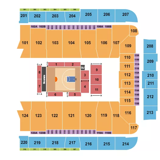 BASKETBALL BIG3 Seating Map Seating Chart
