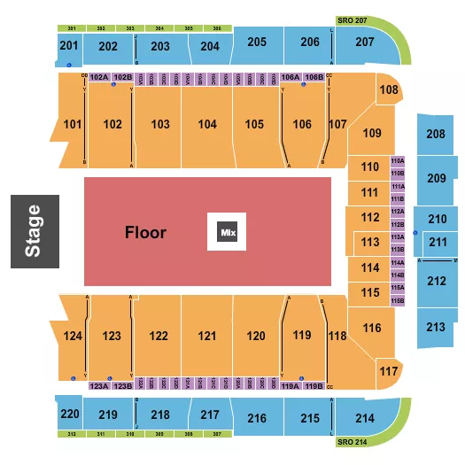 BRYSON TILLER Seating Map Seating Chart