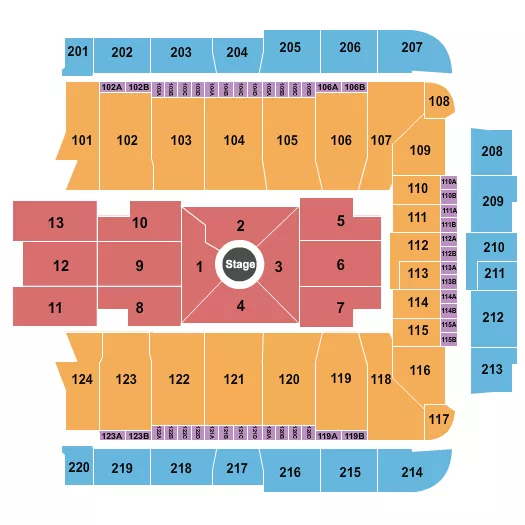 CENTER STAGE 2 Seating Map Seating Chart