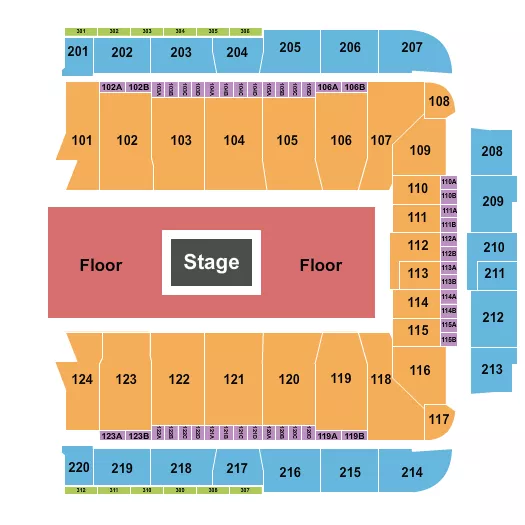 CENTER STAGE Seating Map Seating Chart