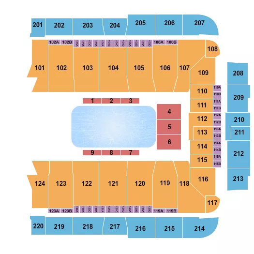 DISNEY ON ICE Seating Map Seating Chart