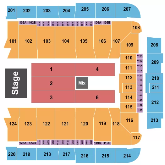 ENDSTAGE 9 Seating Map Seating Chart