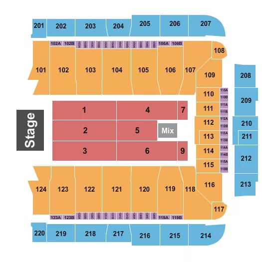 ENDSTAGE 10 Seating Map Seating Chart