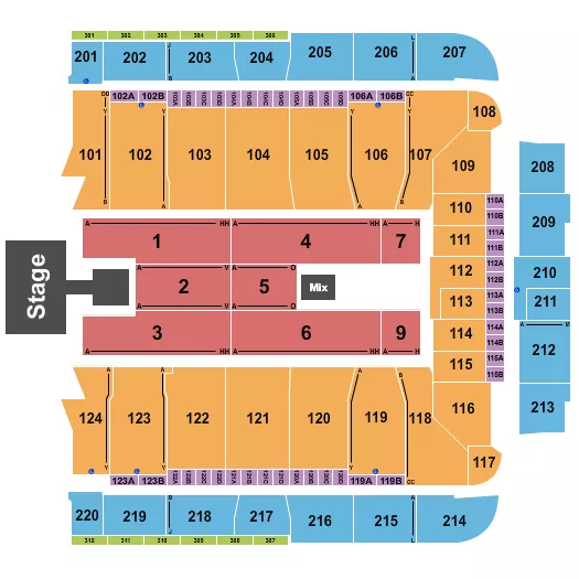 ENDSTAGE CATWALK Seating Map Seating Chart