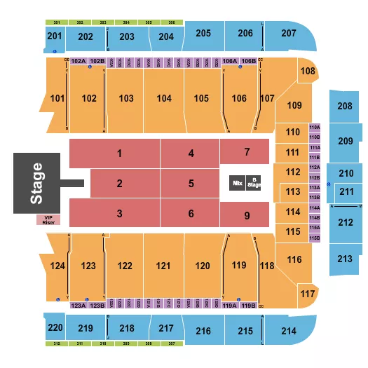 ICE CUBE Seating Map Seating Chart