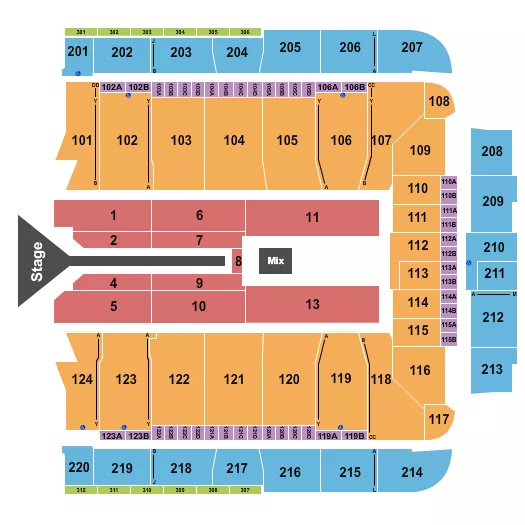 MAROON 5 Seating Map Seating Chart