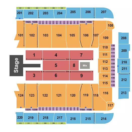 MEGHAN TRAINOR Seating Map Seating Chart