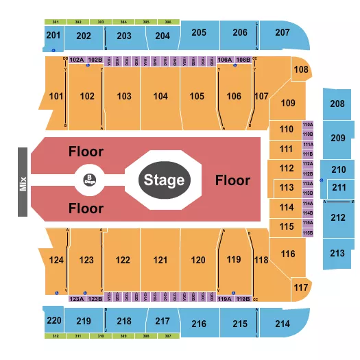 TAME IMPALA Seating Map Seating Chart