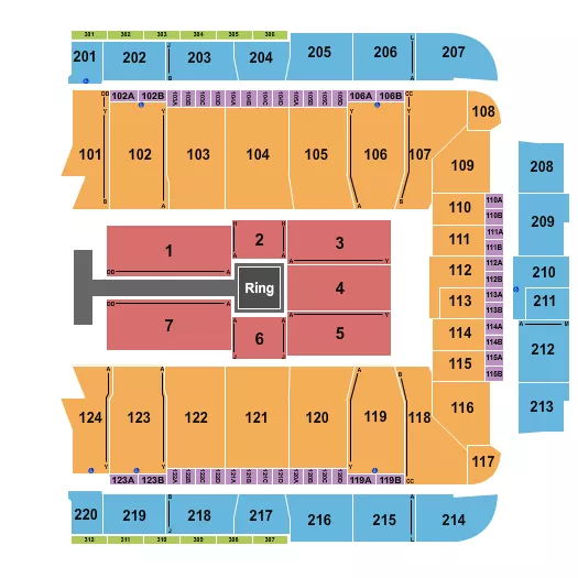 WRESTLING 2 Seating Map Seating Chart