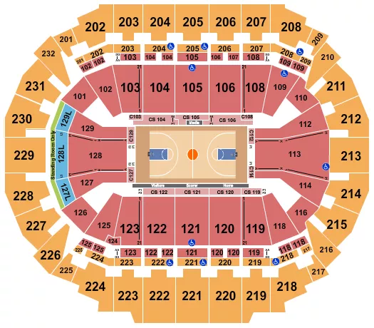 BASKETBALL Seating Map Seating Chart