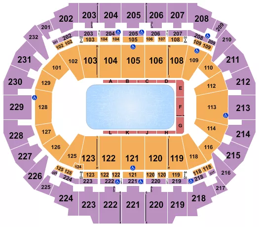 DISNEY ON ICE Seating Map Seating Chart
