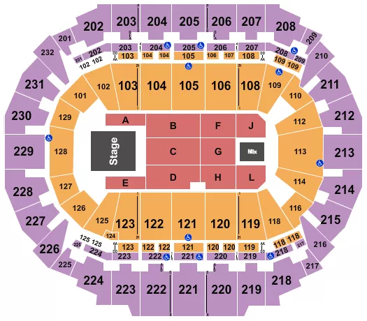 ELEVATION WORSHIP Seating Map Seating Chart