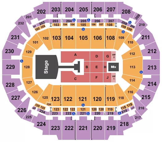 JONAS BROTHERS 1 Seating Map Seating Chart