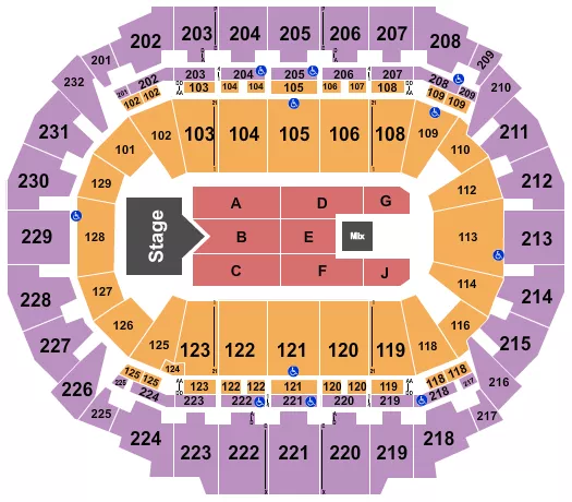 RASCAL FLATTS Seating Map Seating Chart