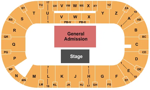 GEORGE THOROGOOD Seating Map Seating Chart