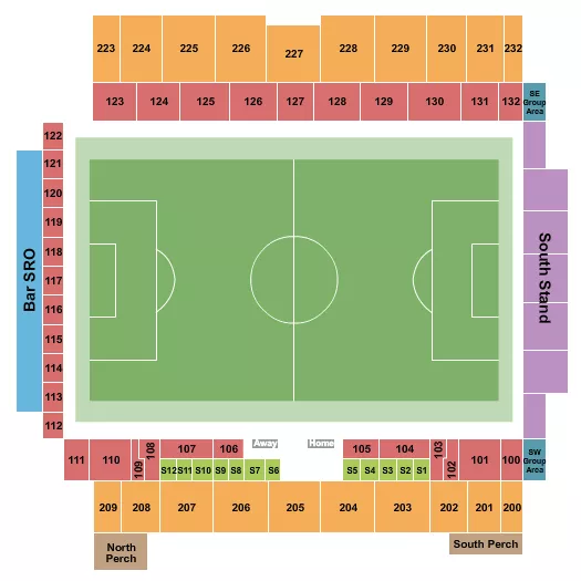 SOCCER 2 Seating Map Seating Chart