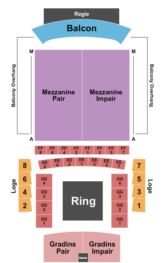 BOXING 2 Seating Map Seating Chart