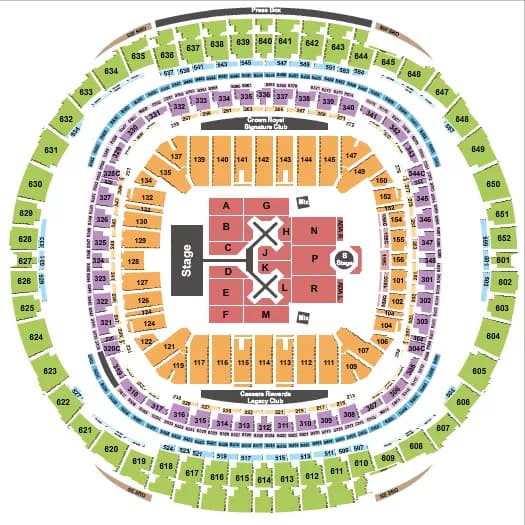CHRIS BROWN Seating Map Seating Chart