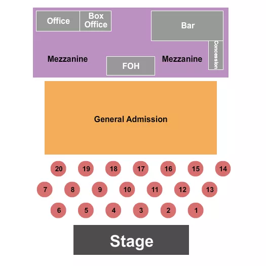 TABLES GA MEZZ 2 Seating Map Seating Chart