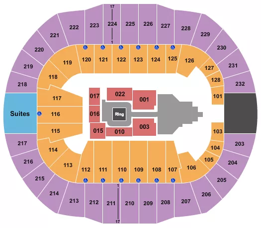 WWE 2 Seating Map Seating Chart