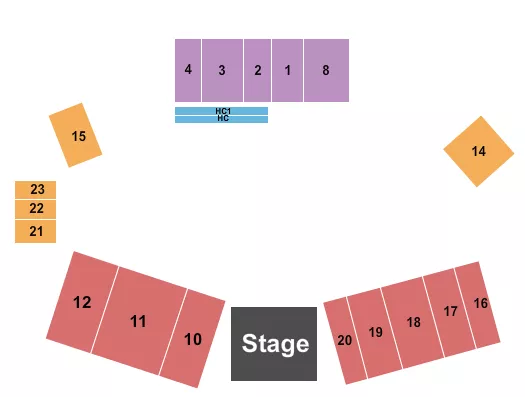 CALIFORNIA MID STATE FAIR GROUNDS RODEO 2 Seating Map Seating Chart