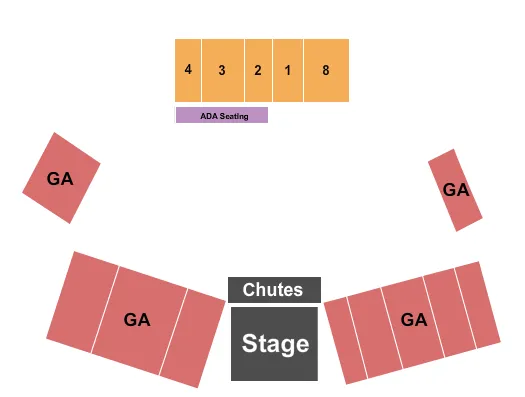 CALIFORNIA MID STATE FAIR GROUNDS RODEO Seating Map Seating Chart