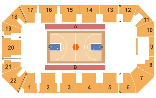 BASKETBALL Seating Map Seating Chart