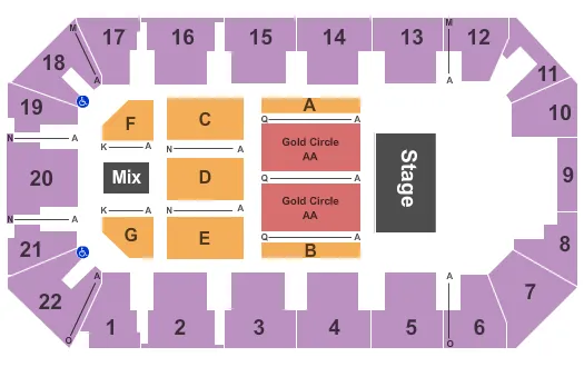 END STAGE Seating Map Seating Chart