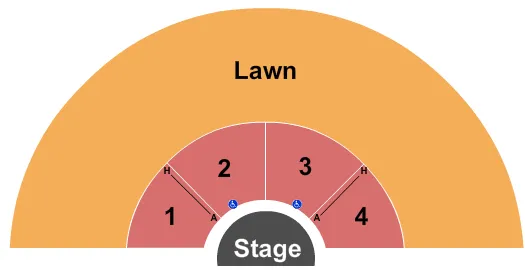 CAMERON COUNTY AMPHITHEATER EVENT CENTER END STAGE Seating Map Seating Chart