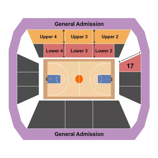 BASKETBALL Seating Map Seating Chart