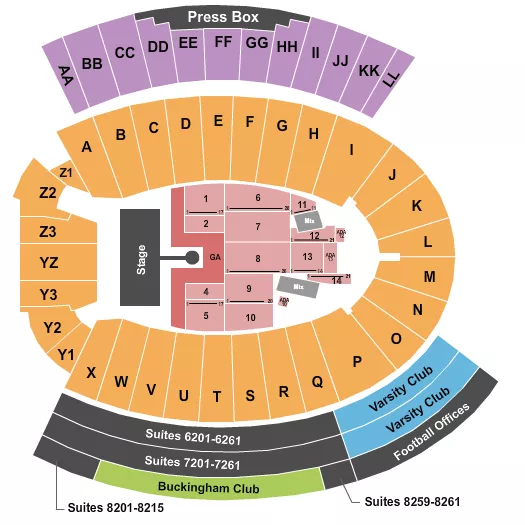 AC DC Seating Map Seating Chart