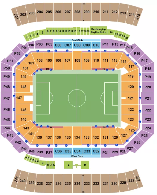 CLUB WORLD CUP Seating Map Seating Chart