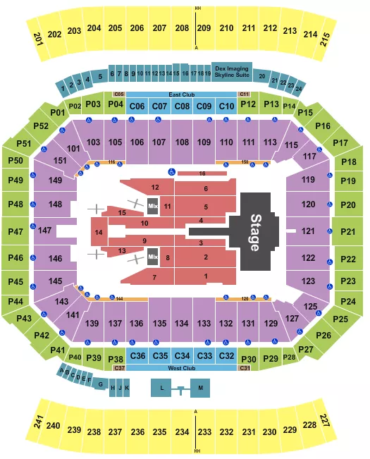 SHAKIRA Seating Map Seating Chart