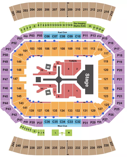 THE WEEKND Seating Map Seating Chart