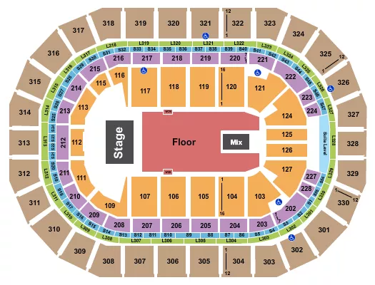 ENDSTAGE RESERVED FLOOR 2 Seating Map Seating Chart