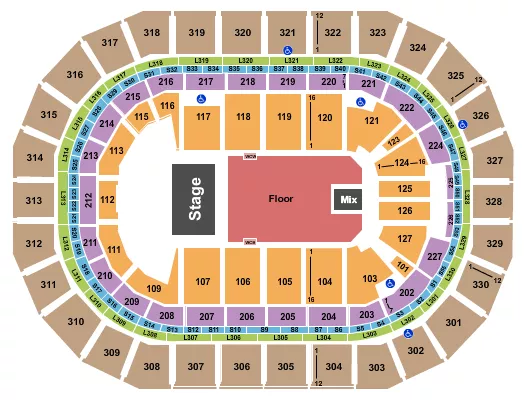 ENDSTAGE RESERVED Seating Map Seating Chart
