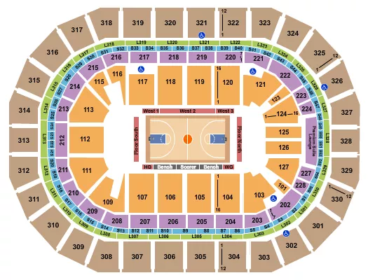 BASKETBALL GLOBETROTTERS Seating Map Seating Chart