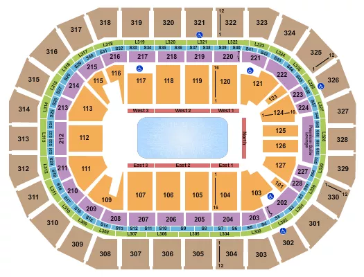 ICE SHOW Seating Map Seating Chart