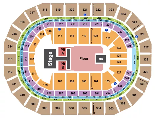 OLD DOMINION Seating Map Seating Chart