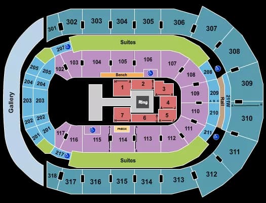 AEW Seating Map Seating Chart