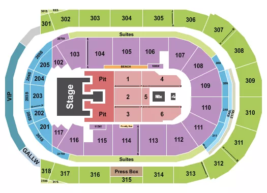 BAILEY ZIMMERMAN Seating Map Seating Chart